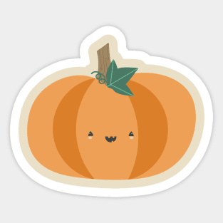 Cute happy carved pumpkin Sticker